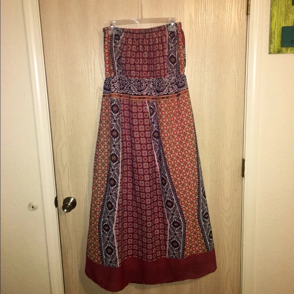 Strapless maxi dress